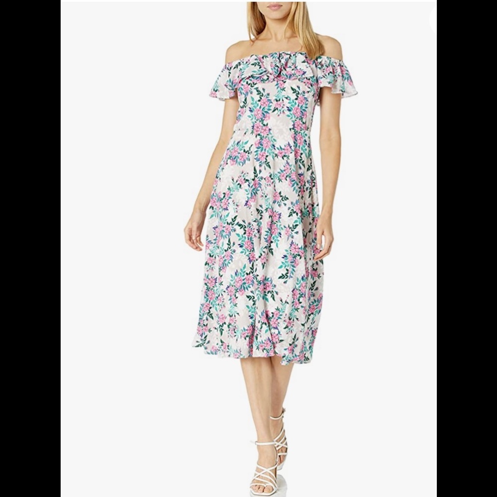 Betsy Johnson Floral Midi Dress